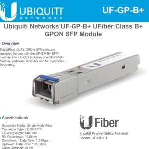 ¡Oferta! Ubiquiti UFiber Class B+ GPON OLT SFP UF-GP-B+