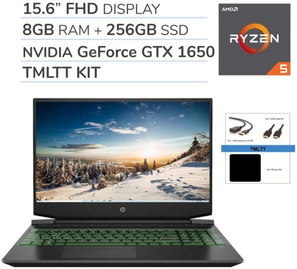 HP Pavilion 15.6" FHD Gaming Laptop Ryzen 5 4600H 8GB  GTX 1650 15-ec1073dx - Imagen 2