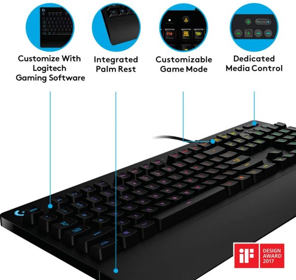 Teclado Logitech G213 Teclado para videojuegos 920-008083 - Imagen 2