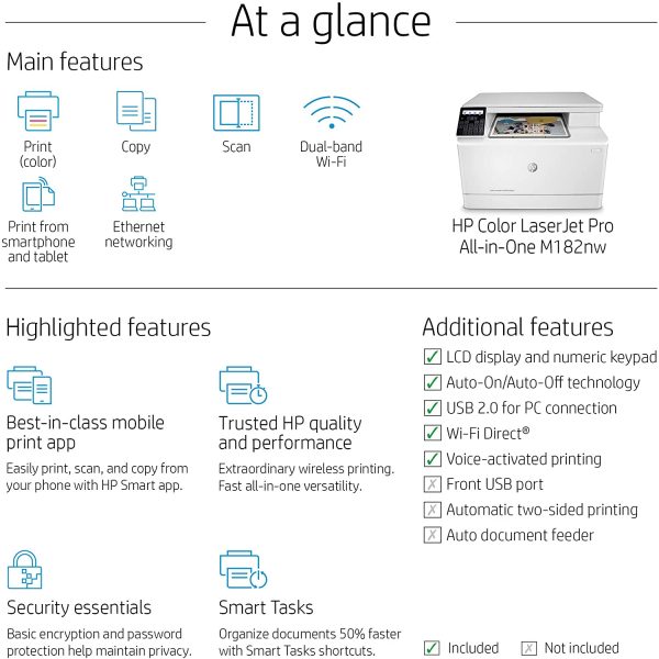 HP LaserJet Pro MFP M182NW Multifuncional Color 7KW55A#BGJ - Imagen 4