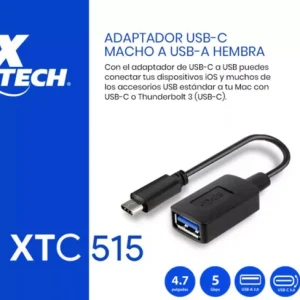 XTECH ADAPTADOR TIPO C MACHO A USB 3.0 HEMBRA XTC-515