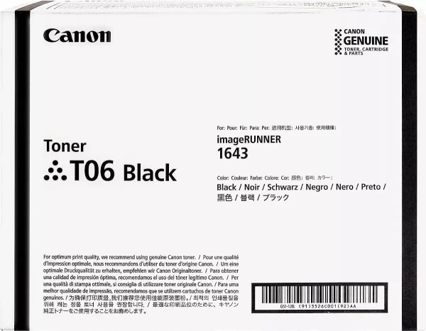 Canon T06 toner negro Original 20500 páginas 3526C001