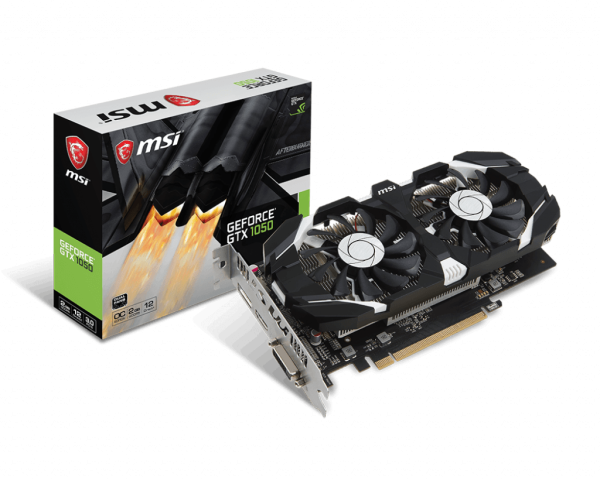 MSI GeForce GTX 1050 2GT Dual Fan OC 2GB GDDR5