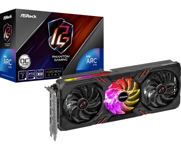 Asrock Intel Arc A770 Phantom Gaming Oc 16Gb A770PG16GO PHANTOM