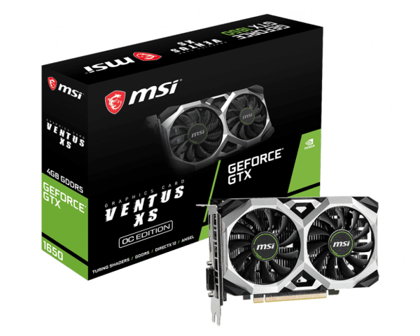MSI GeForce GTX 1650 VENTUS XS 4G OC MSI-GTX1650/VEN XD