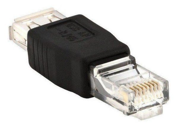 ADAPTADOR  CONECTOR USB HEMBRA A MACHO ETHERNET RJ45 6AC3538