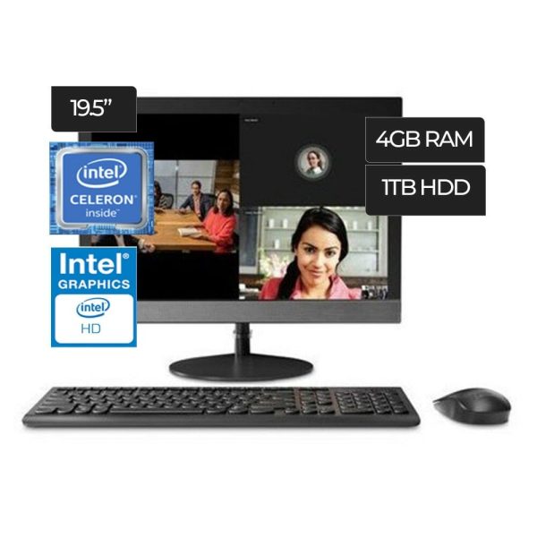LENOVO ALL IN ONE V130 20" CELERON J4025 4GB 1TB 10RX-0036UM