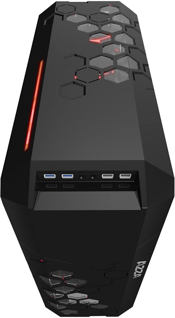 ¡Oferta! Azza STORM Full Tower Case 4 x Hurricane RGB CA-AZZA 6000B - Imagen 2