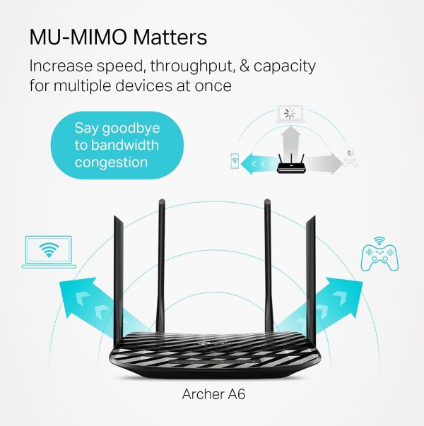 TP-Link AC1200 Gigabit Router WiFi Archer A6 - Imagen 2