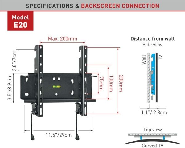 BARKAN BASE  FIJA 13" A 39" 40KG en Caja 8 UND E20 - Imagen 2