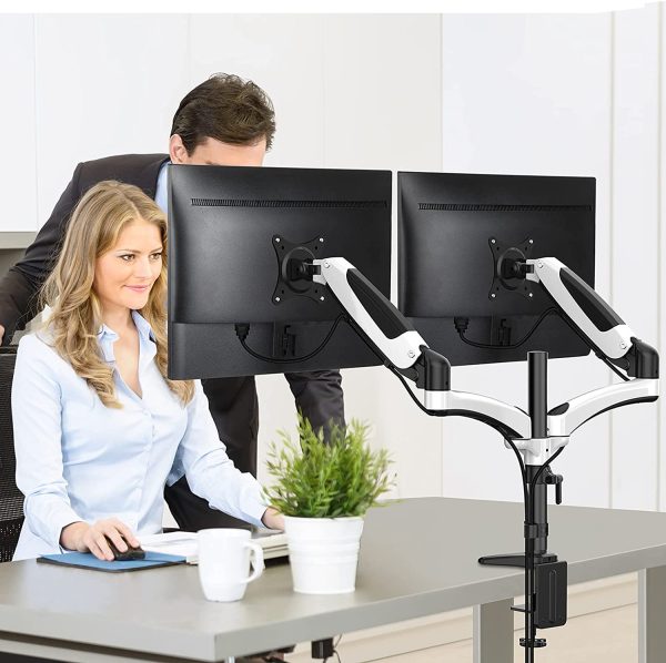 BASE ESTATICA HUANUO DOBLE MONITOR  TV 12" 27" AJUSTABLE B-HUANUO-12-27