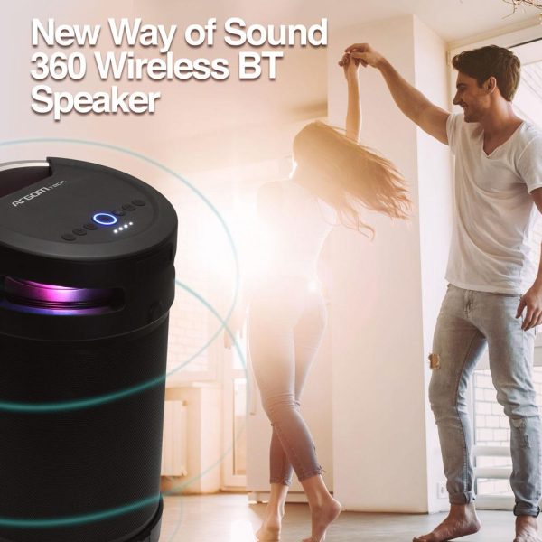 CORNETA ARGOM AMBIENCE 360 ESTEREO 2.0 BLUETOOH ARG-SP-3365BK - Imagen 2