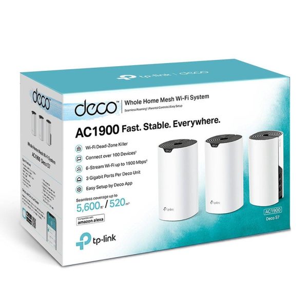 ¡Oferta! TP-LINK DECO S7 AC1900 WIFI-MESH  2.4GHZ-5GHZ DECO S7-3P