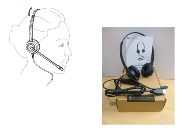 Grandstream GUV3000 Audífonos HD USB Micrófono Cancelación Ruido GUV3000 - Imagen 3