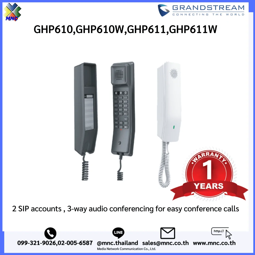 GRANDSTREAM TELÉFONO HOTELES EAM GHP611 GRANDSTREAM GHP610 TELÉFONO IP HOTELES GHP610