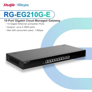 RUIJIE/REYEE ROUTER GESTION CLOUD 10 GB (6 X LAN 1 X WAN Y 3 X LAN/WAN RGEG210GE