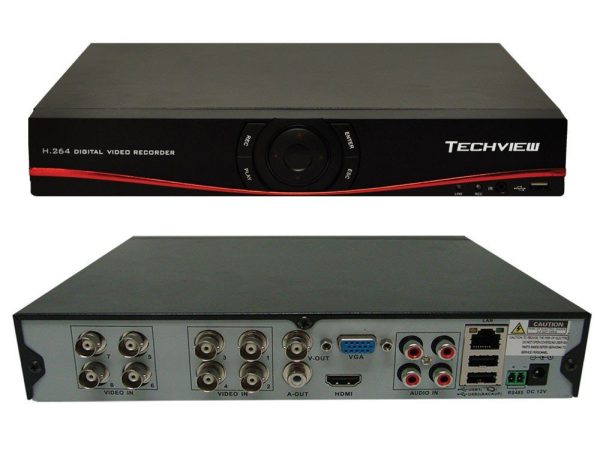 TECHVIEW DVR / HVR / NVR Hibrido 8 Canales TV-AHDVR8HD