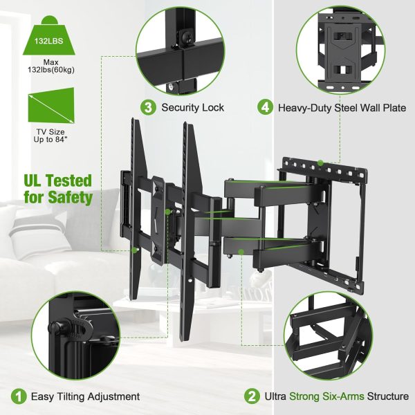 BASE USX MOUNT TV HASTA 84" ARTICULADA XML008-1K-01 - Imagen 4