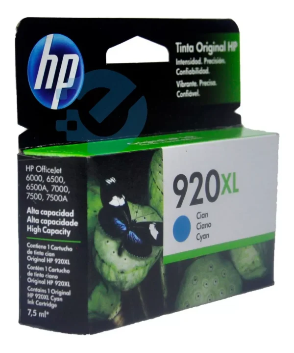 HP 920XL Cartucho Cian Original 700 Páginas CD972AL