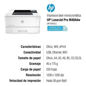 Impresora HP LaserJet Pro M404dw  M404DW