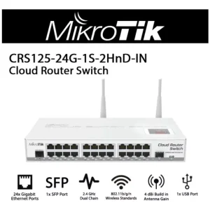 MIKROTIK Router de Gateway SOHO CRS125-24G-1S-2HnD-IN