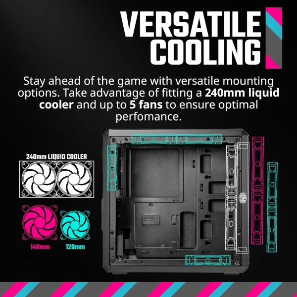 ¡Oferta! CASE COOLER MASTER Q300L V2 ARGB Q300LV2-KGNN-S01 - Imagen 4