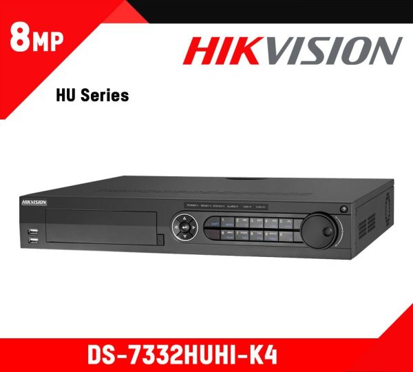 Hikvision DVR 32 CANALES RACKEABLE TURBO HD 8MP 4K DS-7332HUHI-K4