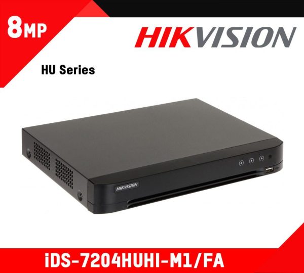 Hikvision DVR 4 CANALES TURBO HD 4K 8MP + 2 IP iDS-7204HUHI-M1/FA(C)