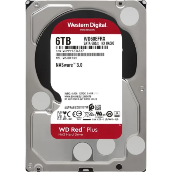 ¡Oferta! WESTERN DIGITAL DISCO DURO RED NAS PLUS 6TB WD60EFPX