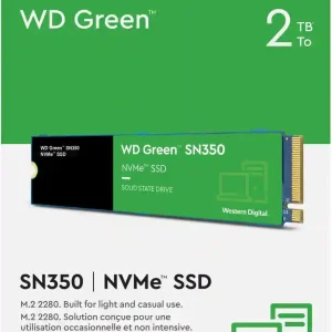 ¡Oferta! WESTERN DIGITAL GREEN SN350 NVMe GREEN 2TB M.2 2280 WDS200T3G0C