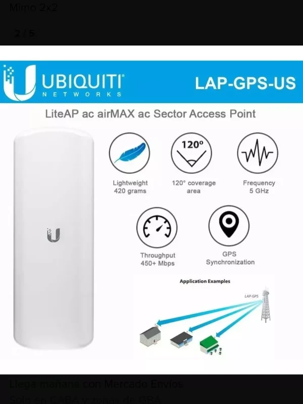 ¡Oferta! Ubiquiti LAP-GPS-US Liteap GPS 5GHz Airmax LAP-GPS-US