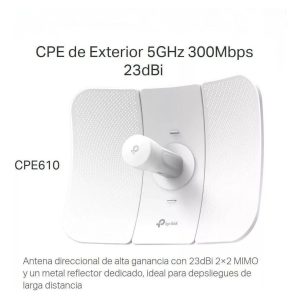 TP-LINK ANTENA EXTERNA 5GHz 300Mbps 23dBi CPE610
