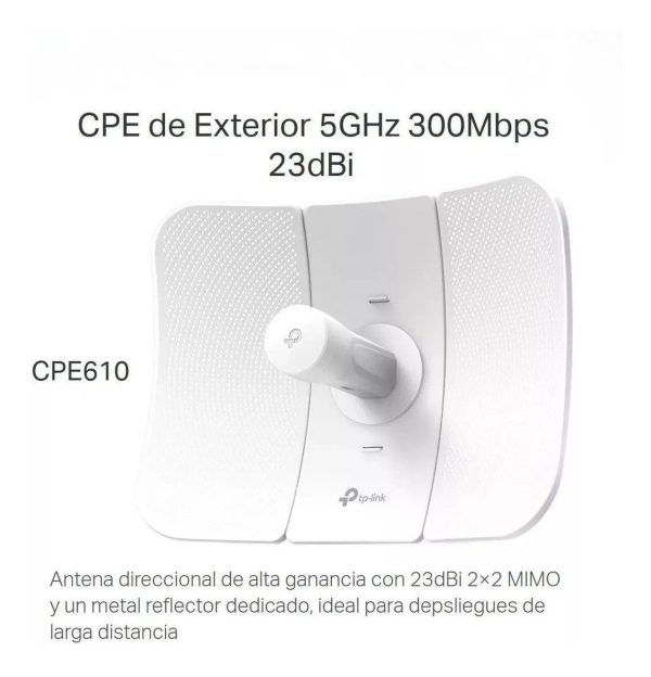 TP-LINK ANTENA EXTERNA 5GHz 300Mbps 23dBi CPE610